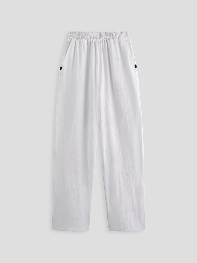 Reine Farbe Hose Lässiges Design Noracora