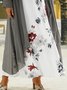Baumwoll Maxikleid Zweiteiliges Set Blumen Print Noracora
