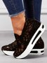 Fashion Paillette Atmungsaktiv Mesh Slip On Plateau Sneakers