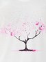Gemustertes T-Shirt mit Rundhals