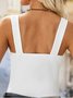Sexy Dünn Unifarben Ärmellos Stricken Tanktop
