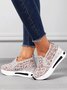 Fashion Paillette Atmungsaktiv Mesh Slip On Plateau Sneakers