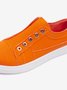 Damen Lässig Slip On Segeltuch Schuhe