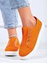 Damen Lässig Slip On Segeltuch Schuhe