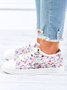 Weich und Bequem Klein Blumenmuster Segeltuch Schuhe