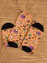 Damen Straße Alle Jahreszeiten Halloween Print Party Standard Über das Unterschenkel Socken Regelmäßig Socken