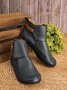 Flacher PU-Stiefel Atmungsaktiv Abriebfest Klettverschluss Noracora