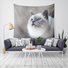 Katze Polyester Wandbehang Tapisserie Hausdekor Süß