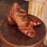 Crossed Strap Flats Adjustable Buckle Sandals