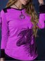 Langarm Graue Shirts aus Baumwolle