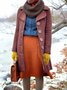 Einfarbiger Baumwollgemischer Mantel mit Langarm
