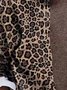 Leopard Print Langarm Pullover