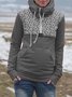 Kapuze Langarm Baumwolle-Gemisch Große Größen Sweatshirts