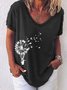 Große Größen Print T-Shirts mit Kurzarm