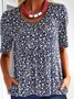 Lässig Kurzarm Geblümt Shirts & Blusen&Shirts