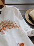 Weiß Retro Baumwollmischung Blusen & Shirts