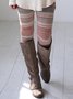 Multifarben Lässig Patchwork Baumwollmischung Farbblock Leggings