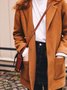 Langarm V-Ausschnitt Mantel Unifarben