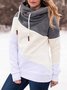 Langarm Paneelierte Sweatshirts mit Kapuze