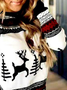 Damen Geometrisch Urlaub Winter Acryl Täglich Weihnachten Langarm Rundhals Pullover