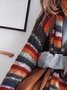 Lässig Farbverlauf Winter Baumwolle Langarm Jacke für Damen