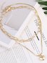 Neu Damen Schick Retro Urlaub Lässig Einfach Halsband Halskette