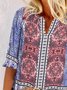Halbarm Ethnische Blusen & Shirts aus Baumwolle