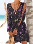 Polyester Baumwolle Urlaub Print Weberei Kleid