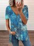 Print Lässige Shirts & Blusen mit V-Ausschnitt