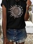 Kurzarm Lässige T-Shirt mit Print