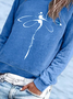 Große Größen Langarm Libelle Print Sweatshirts