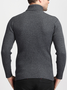 Herren Schmaler Pullover mit Hohem Kragen