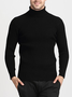 Herren Schmaler Pullover mit Hohem Kragen