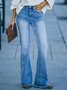 Unifarben Locker Denim Hosen