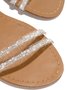 Elegant Strass Streifen Flach Sandale