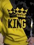 Retro Grafik Langarm Lässig Sweatshirt
