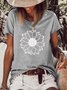Lässig Buchstabe Rundhals Kurzarm T-Shirt