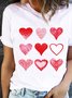 Liebe Print Lässig Locker Shirts & Blusen