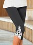 Baumwollgemisch schlank Täglich Unifarben Leggings