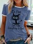 Lässig Buchstabe Rundhals Kurzarm T-Shirt