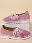 Retro Kontrast Patchwork Schnürung Schuhe