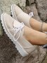 Retro Kontrast Patchwork Schnürung Schuhe