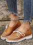 Retro Kontrast Patchwork Schnürung Schuhe