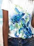 Baumwollgemisch Kurzarm T-Shirt
