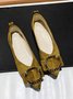 Groß Metallische Schnalle Pendler Elegant Flach Schuhe