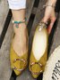 Groß Metallische Schnalle Pendler Elegant Flach Schuhe