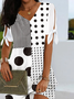 Lässig Polka Dots Print V-Ausschnitt Kleider