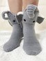 3D Elefant Geformt Hand Gestrickt Zuhause Socken für den Boden Herbst Winter Socken