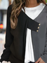 Damen Lässig Farbblock Herbst Mikroelastizität Täglich Weit Heiß Liste Regelmäßig Regelmäßig Sweatshirts