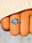 Retro Geblümt Alle Jahreszeiten Metall Pendeln Kristall Kristall Bestseller Ring Ring für Damen